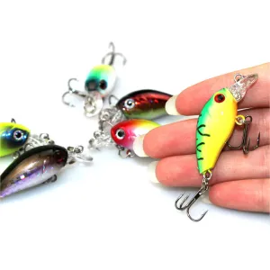 1Pcs Mini Crank Fishing Lure Pesca isca artificial 4.5cm 4.2g topwater Wobbler Crankbait Hard Bait Carp fishing 3D Eyes WQ209